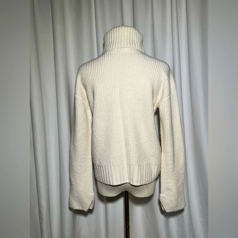 Veronica Beard Ecru Matilda Wool Cashmere Sweater | XS - Picture 8 of 13
